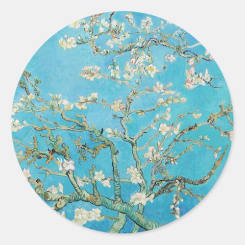 Vincent van Gogh _ Almond Blossom Classic Round Sticker