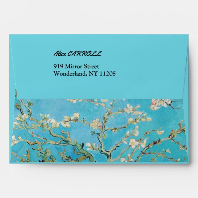 Vincent van Gogh - Almond Blossom Envelope (Back (Top Flap))