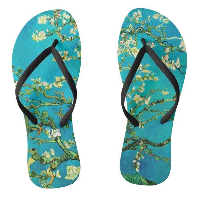 Vincent Van Gogh Almond Blossom Fine Art Flip Flops (Footbed)