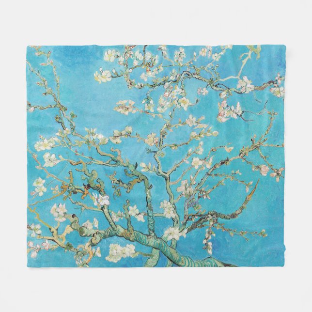 Vincent van Gogh - Almond Blossom Fleece Blanket (Front (Horizontal))