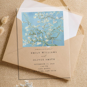 Vincent Van Gogh Almond Blossom Floral Wedding Acrylic Invitations