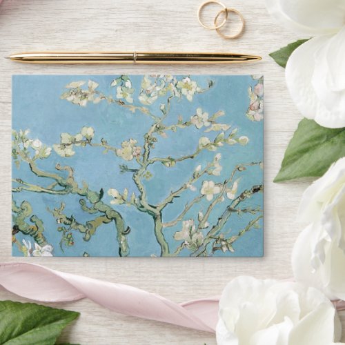 Vincent Van Gogh Almond Blossom Floral Wedding Envelope