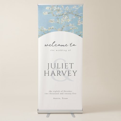 Vincent Van Gogh Almond Blossom Floral Wedding Retractable Banner