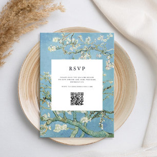 Vincent Van Gogh Almond Blossom Floral Wedding RSVP Card