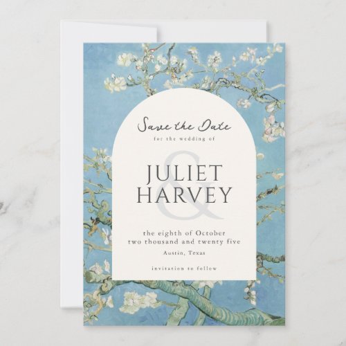 Vincent Van Gogh Almond Blossom Floral Wedding Save The Date