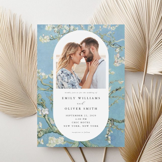 Vincent Van Gogh Almond Blossom Photo Wedding Invitation (Creator Uploaded)