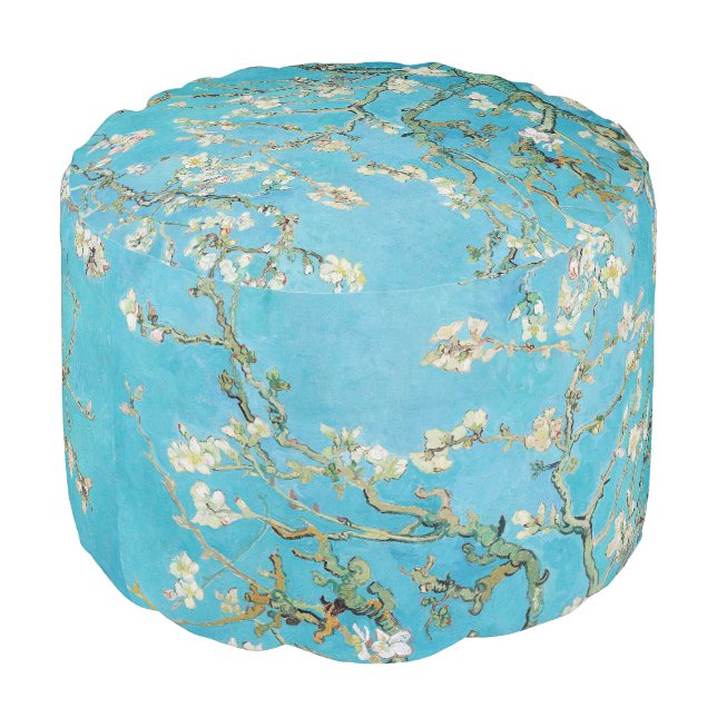 Vincent van Gogh - Almond Blossom Pouf (Angled Front)