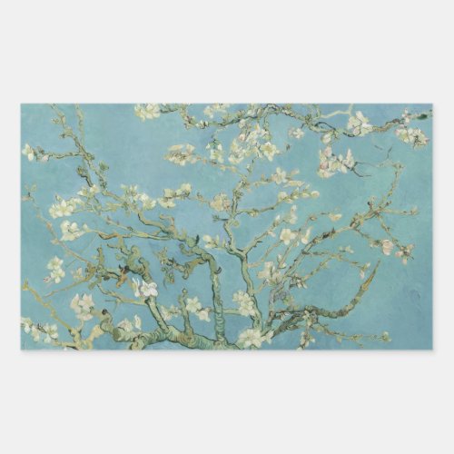 Vincent van Gogh _ Almond Blossom Rectangular Sticker