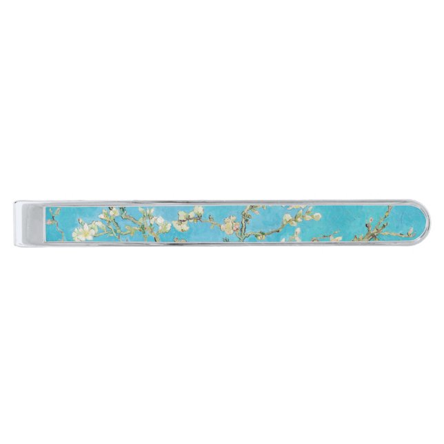 Vincent van Gogh - Almond Blossom Silver Finish Tie Bar (Front)