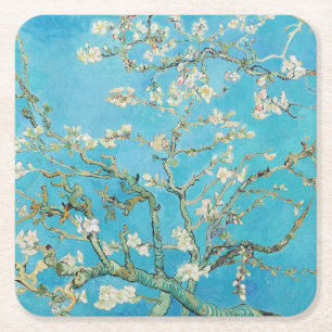 Vincent van Gogh - Almond Blossom Square Paper Coaster