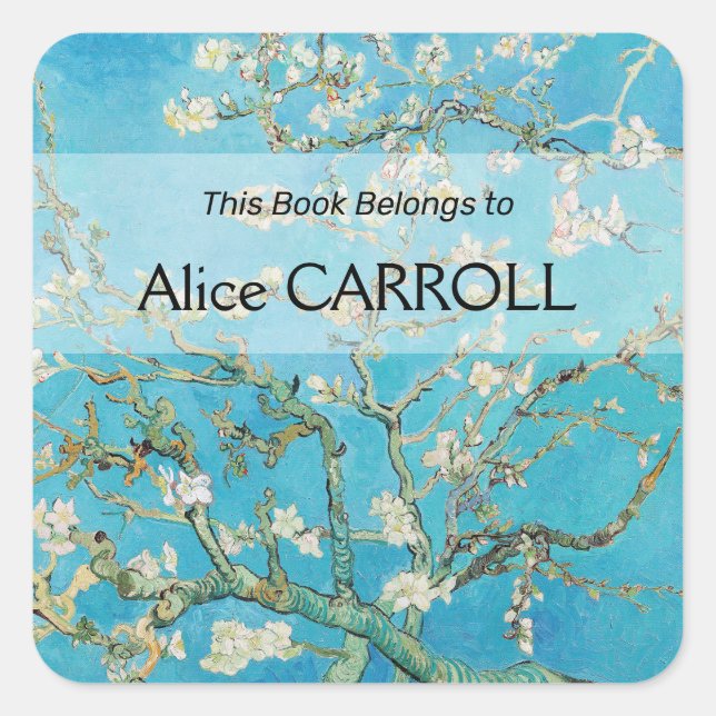 Vincent van Gogh - Almond Blossom Square Sticker (Front)