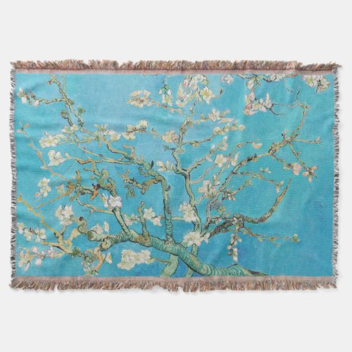 Vincent van Gogh _ Almond Blossom Throw Blanket