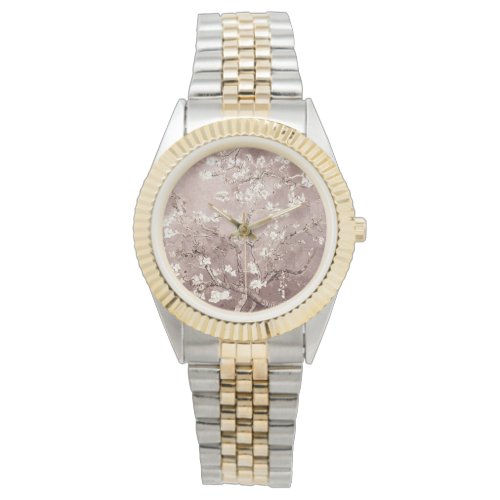 Vincent Van Gogh Almond Blossoms Beige Watch