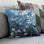 Vincent Van Gogh Almond Blossoms Dark blue Throw Pillow<br><div class="desc">Vincent Van Gogh Almond Blossoms Dark Blue.</div>