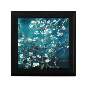 Vincent Van Gogh Almond Blossoms Dark Teal Gift Box