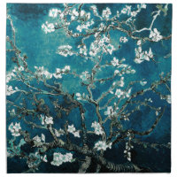 Vincent Van Gogh Almond Blossoms Dark Teal