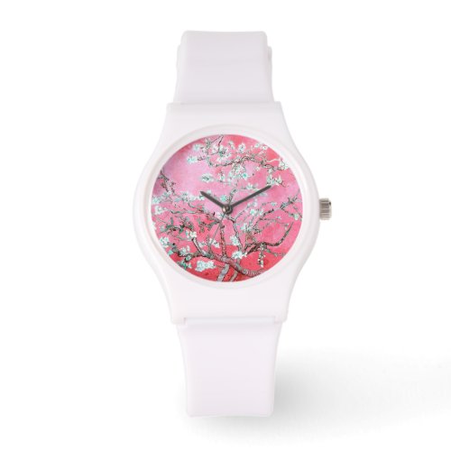 Vincent Van Gogh Almond Blossoms Pink Watch