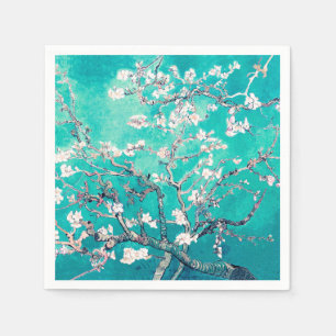Vincent Van Gogh Almond Blossoms Turquoise Napkins