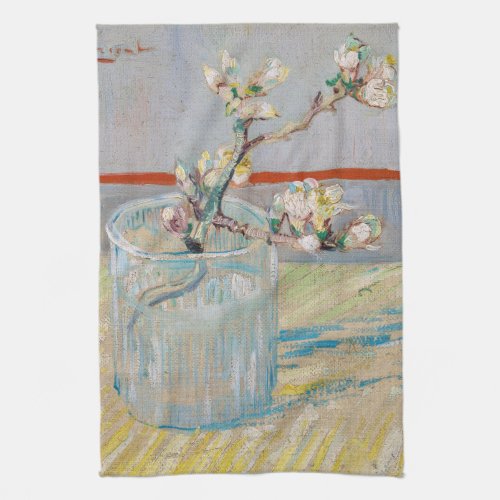 Vincent van Gogh _ Almond Branch in a Glass Kitchen Towel