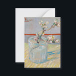 Vincent van Gogh - Almond Branch in a Glass Note Card<br><div class="desc">Sprig of Flowering Almond in a Glass / Blossoming Almond Branch in a Glass - Vincent van Gogh,  Oil on Canvas,  1888</div>