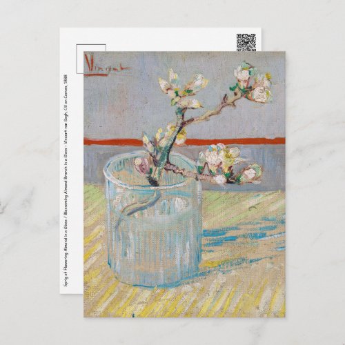 Vincent van Gogh _ Almond Branch in a Glass Postcard
