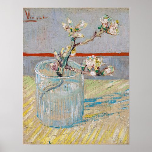 Vincent van Gogh _ Almond Branch in a Glass Poster