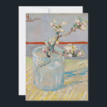 Vincent van Gogh - Almond Branch in a Glass Thank You Card<br><div class="desc">Sprig of Flowering Almond in a Glass / Blossoming Almond Branch in a Glass - Vincent van Gogh,  Oil on Canvas,  1888</div>
