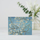 Vincent Van Gogh Almond Blossom 1890 in HD Textured Oil Painting | Pale Turquoise Blossoms Pattern Art Print by Free Spirits & Hippies – Fy