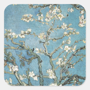 Vincent van Gogh   Almond branches in bloom, 1890 Square Sticker