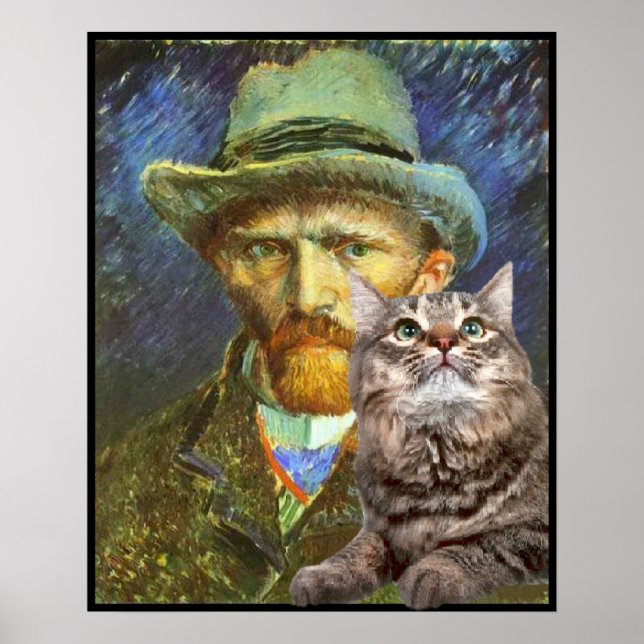Vincent van Gogh and his  cat Poster (Front)