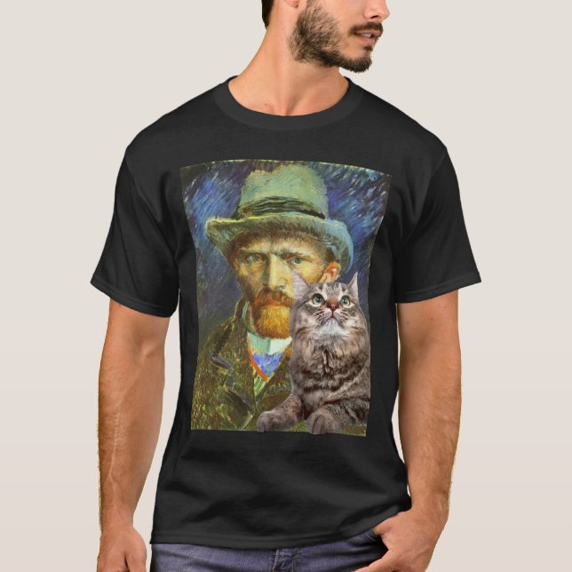 Vincent van Gogh and his cat T-Shirt (Front)