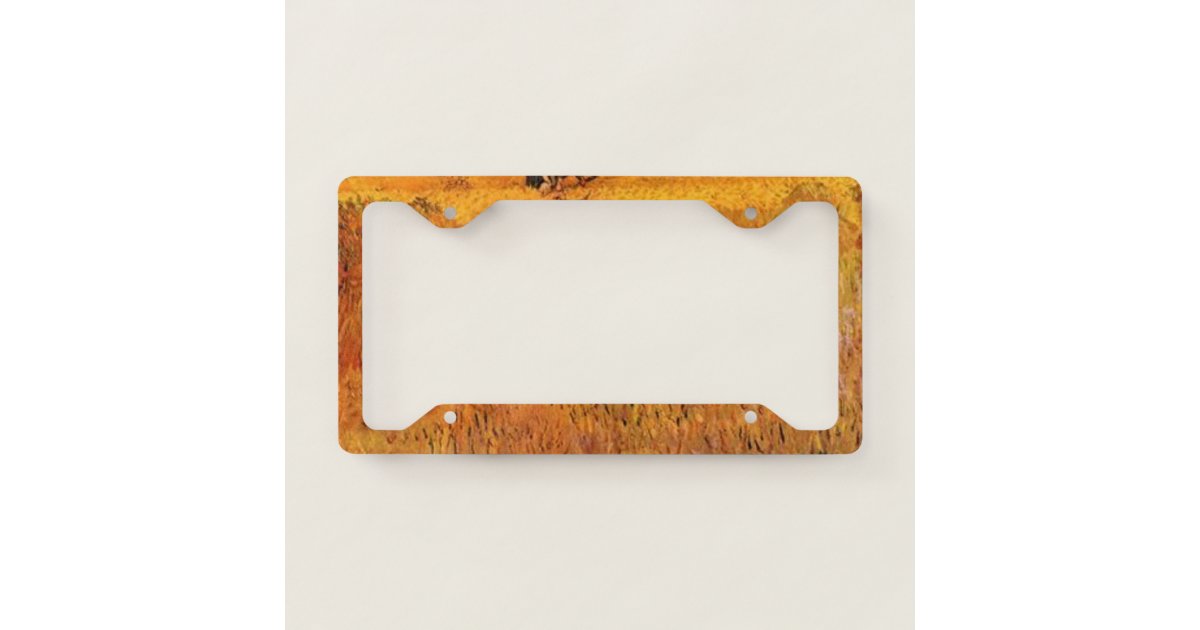 Van Gogh Starry Night License Plate Frame, Decorative License Plate Holder,  Car Tag Frame