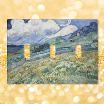 Vincent Van Gogh Art Home Room Wall Decor Monogram Light Switch Cover