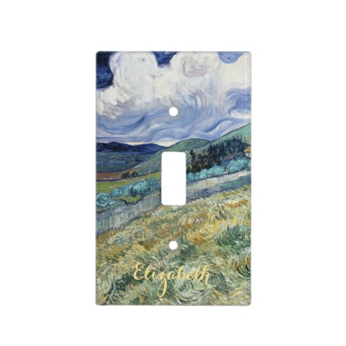 Vincent Van Gogh Art Monogram Kids Room Nursery Light Switch Cover