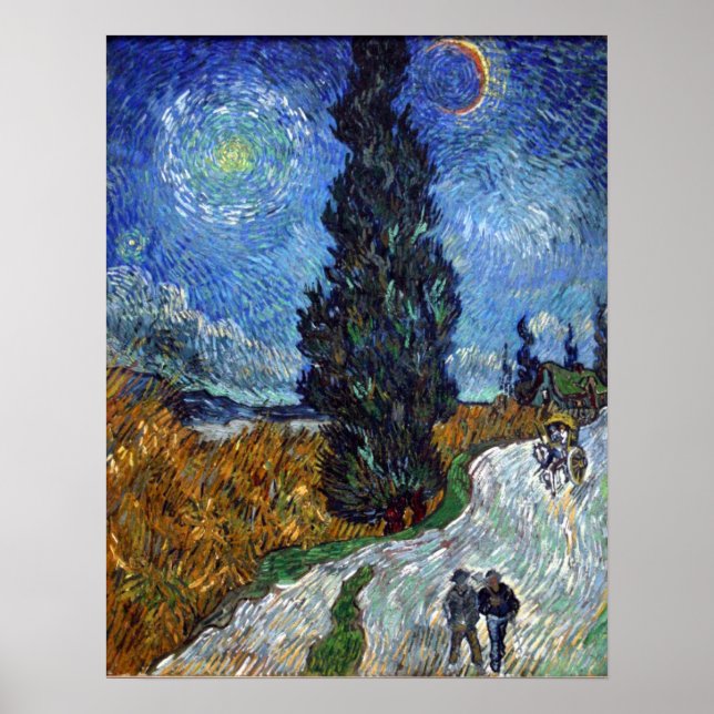 Vincent Van Gogh Art Print Country Road Provence (Front)