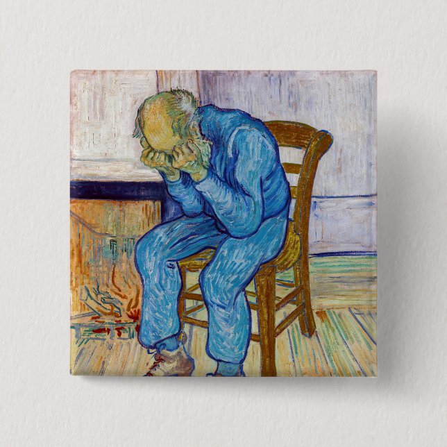 Vincent van Gogh - At Eternity's Gate Button (Front)