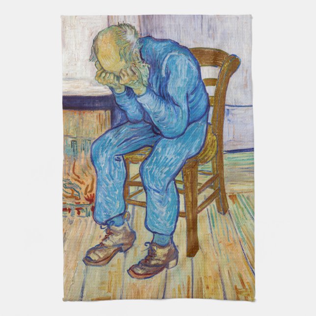 Vincent van Gogh - At Eternity's Gate Kitchen Towel (Vertical)