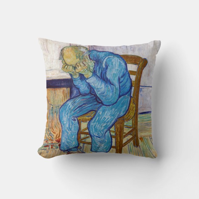 Vincent van Gogh - At Eternity's Gate Throw Pillow (Front)