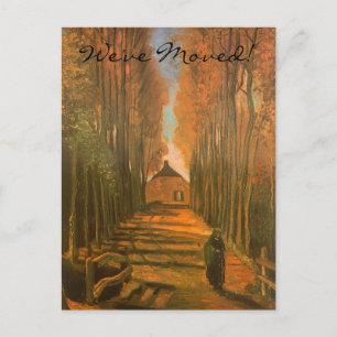 Vincent van Gogh - Avenue of Poplars in Autumn Announcement Postcard