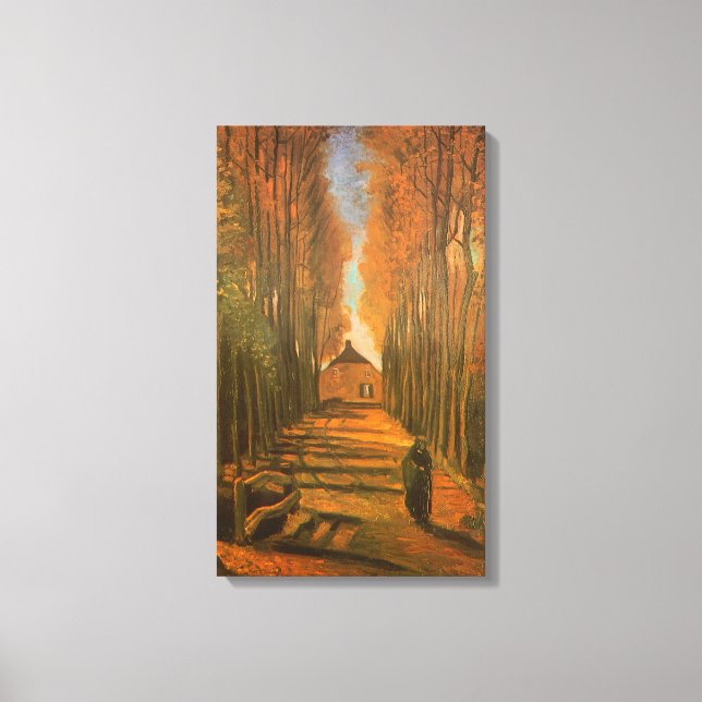 Vincent van Gogh - Avenue of Poplars in Autumn Canvas Print (Front)