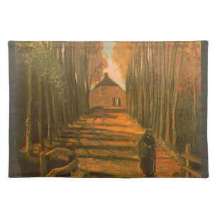 Vincent van Gogh - Avenue of Poplars in Autumn Cloth Placemat