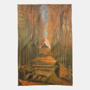 Vincent van Gogh - Avenue of Poplars in Autumn Kitchen Towel