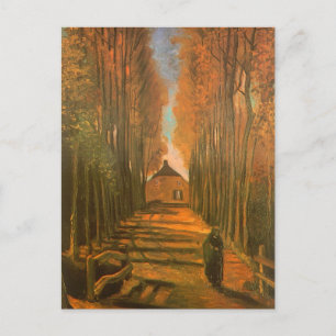 Vincent van Gogh - Avenue of Poplars in Autumn Postcard