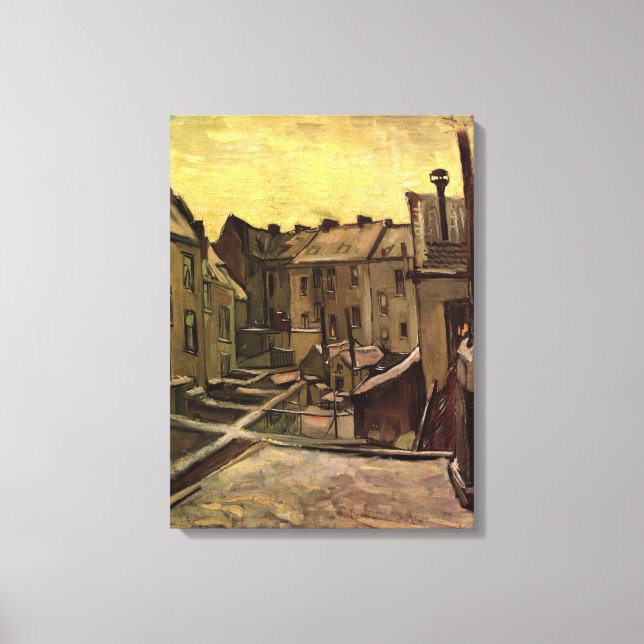 Vincent van Gogh, Backyards of Old Houses, Antwerp Canvas Print (Front)