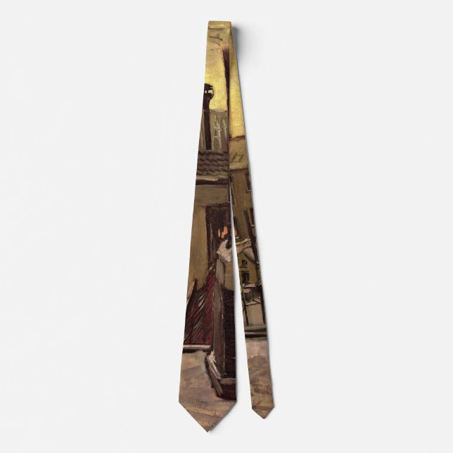 Vincent van Gogh, Backyards of Old Houses, Antwerp Neck Tie (Front)
