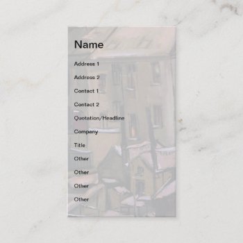 Vincent Van Gogh - Backyards Of Old Houses Business Card by ArtLoversCafe at Zazzle