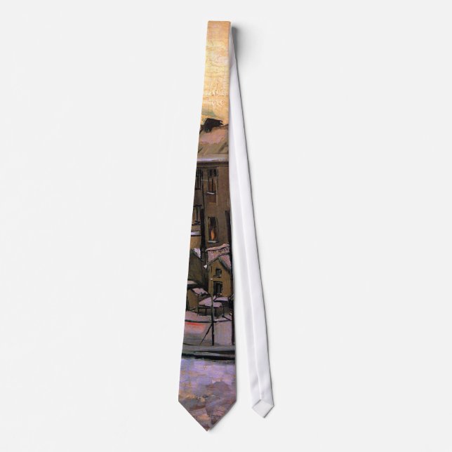 Vincent Van Gogh - Backyards Of Old Houses Neck Tie (Front)