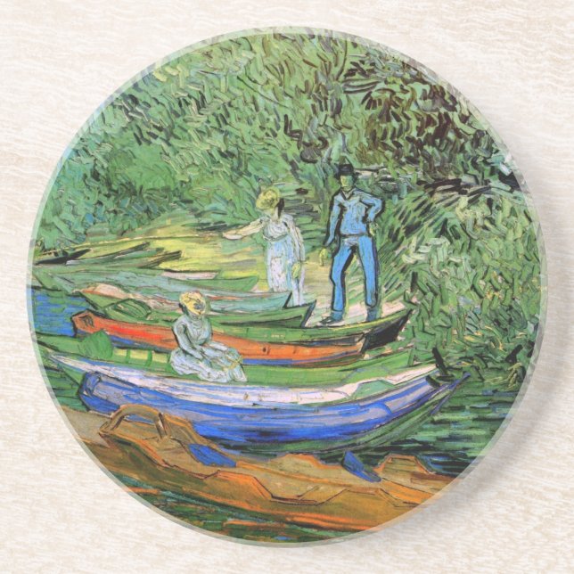 Vincent van Gogh - Bank of the Oise at Auvers Drink Coaster (Front)