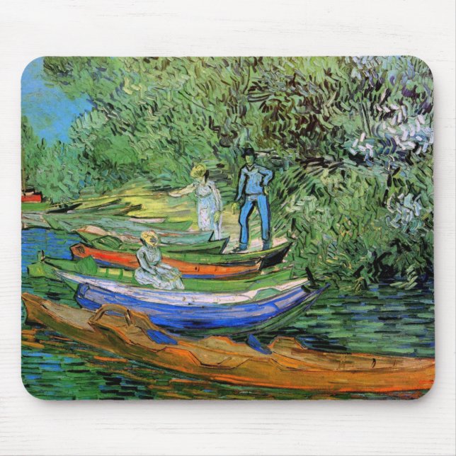Vincent van Gogh - Bank of the Oise at Auvers Mouse Pad (Front)