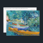 Vincent van Gogh - Bank of the Oise at Auvers Postcard<br><div class="desc">Bank of the Oise at Auvers - Vincent van Gogh,  Oil on Canvas,  1890 in Auvers-sur-Oise</div>